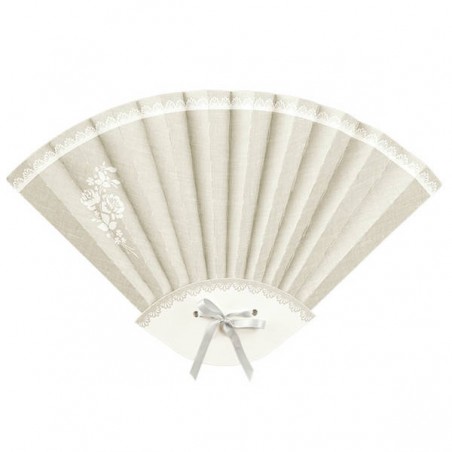 VENTAGLIO PIEGHEVOLE 33x21cm ROSE TORTORA 10pz