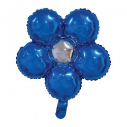 PALLONE MYLAR FIORE BLU 18'' 45cm
