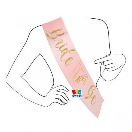 FASCIA BRIDE TO BE METALLIZZATA 168x10cm