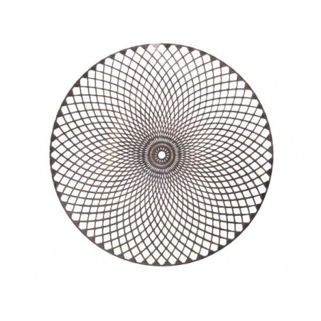 TOVAGLIETTA TONDA IN PELLE ø38cm COL.ORO