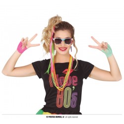 SET ANNI 80 8pz (2 extension colorate, occhiali, 2 guanti...