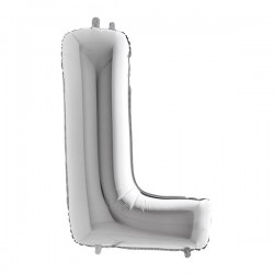 PALLONE MYLAR LETTERA L 40 102cm SILVER