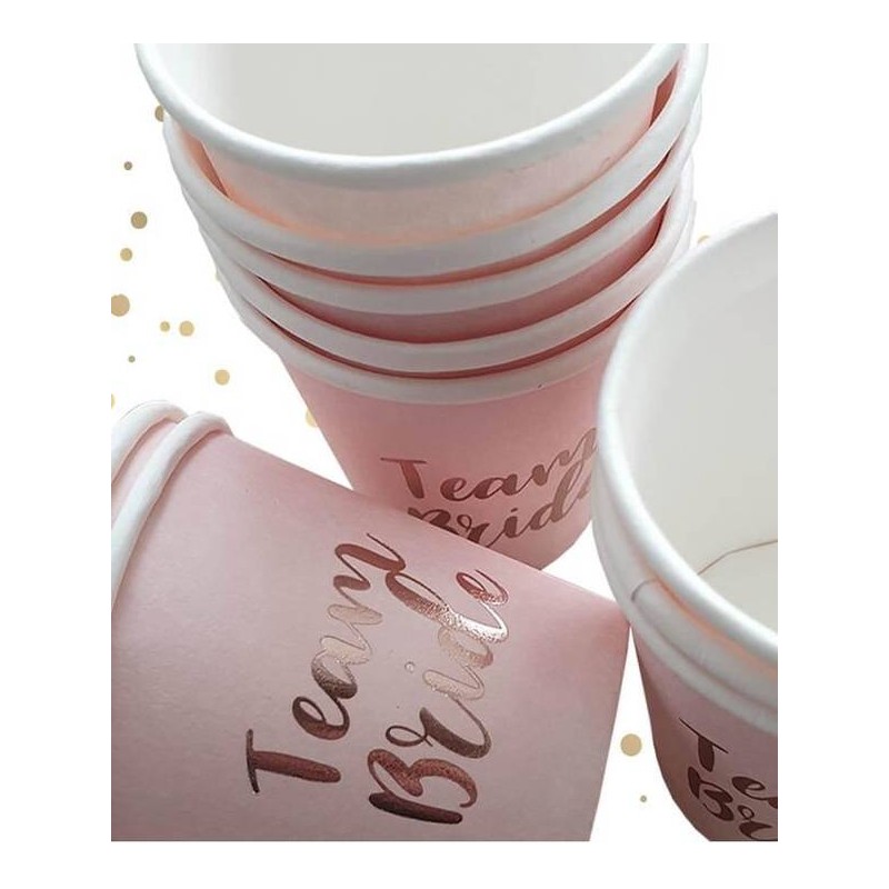 BICCHIERI SHOT CARTA TEAM BRIDE 10pz