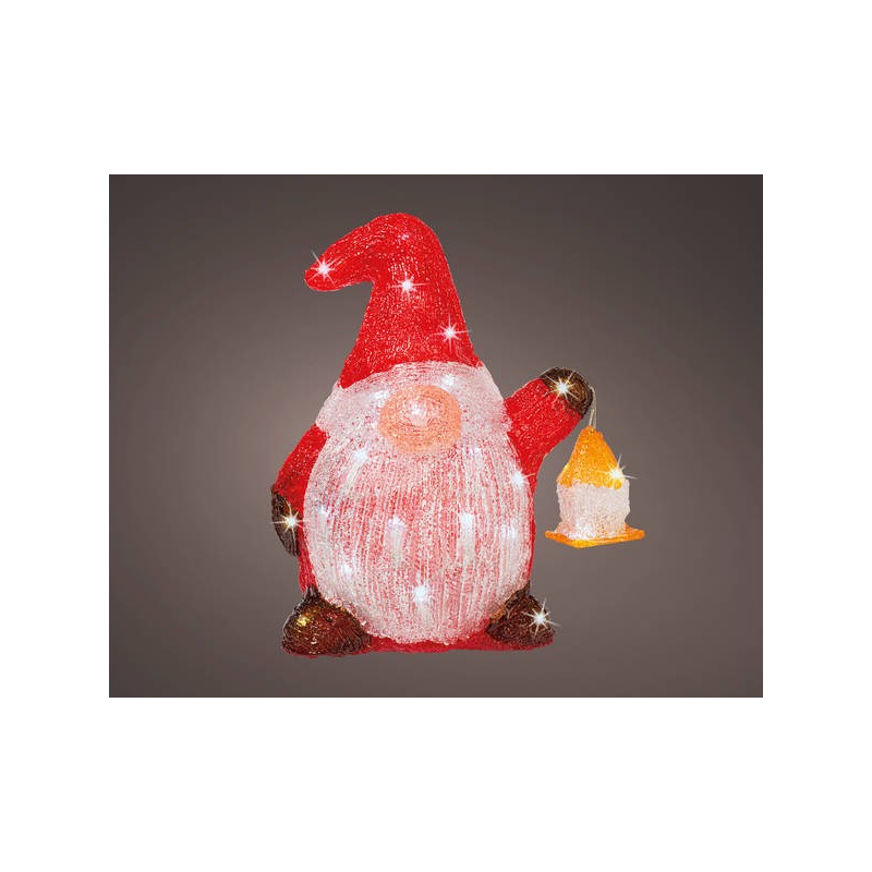 GNOMO LED C/LUCE E LANTERNA 17x25x29cm EST/INT