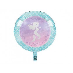 PALLONE MYLAR TONDO 18'' 45cm SIRENA MERMAID SHINE