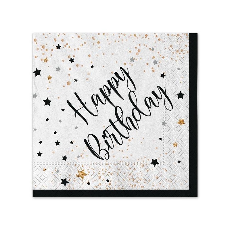 TOVAGLIOLI HAPPY BIRTHDAY STELLE 33x33cm 20pz