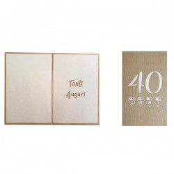 BIGLIETTO AUGURI LASER ART 40 ANNI