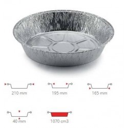 TEGLIA ALLUMINIO TONDA C7G 100PZ CONTITAL