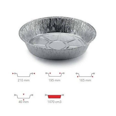 TEGLIA ALLUMINIO TONDA C7G 100PZ CONTITAL
