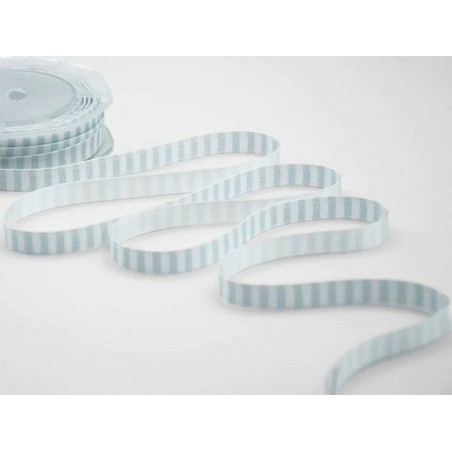 NASTRO RASO CAMELIA mm10x15mt RIGHE AZZURRO