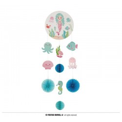FESTONE PENDENTE DECORATIVO SIRENA 40x80cm 11pz