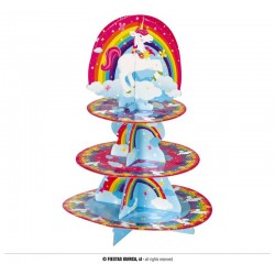 ALZATINA CARTA PASTICCINI UNICORNO ARCOBALENO 30x40cm
