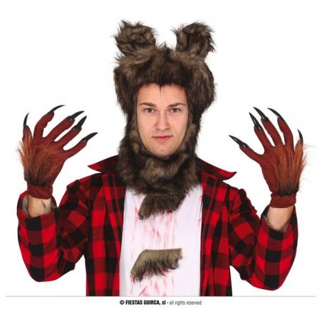 GUANTI UOMO LUPO MANNARO CON ARTIGLI