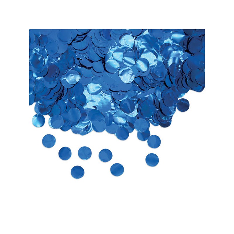 CORIANDOLI IN FOIL ø2cm 50gr BLU METAL