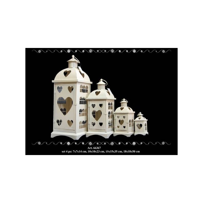 LANTERNA METALLO CUORI GRANDE LES66637 20cm 2/4