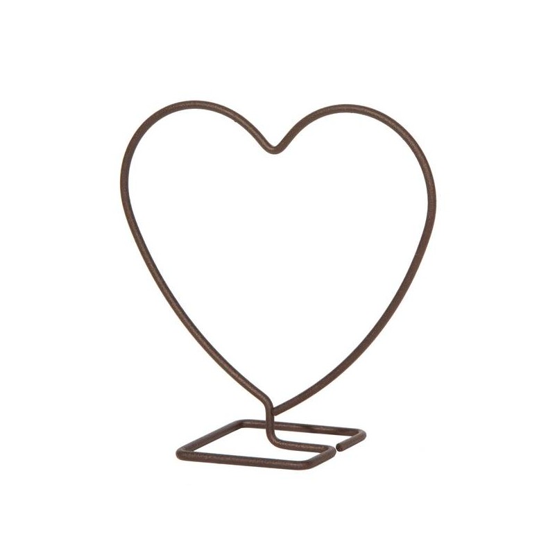 CUORE FERRO CON BASE 15X15cm