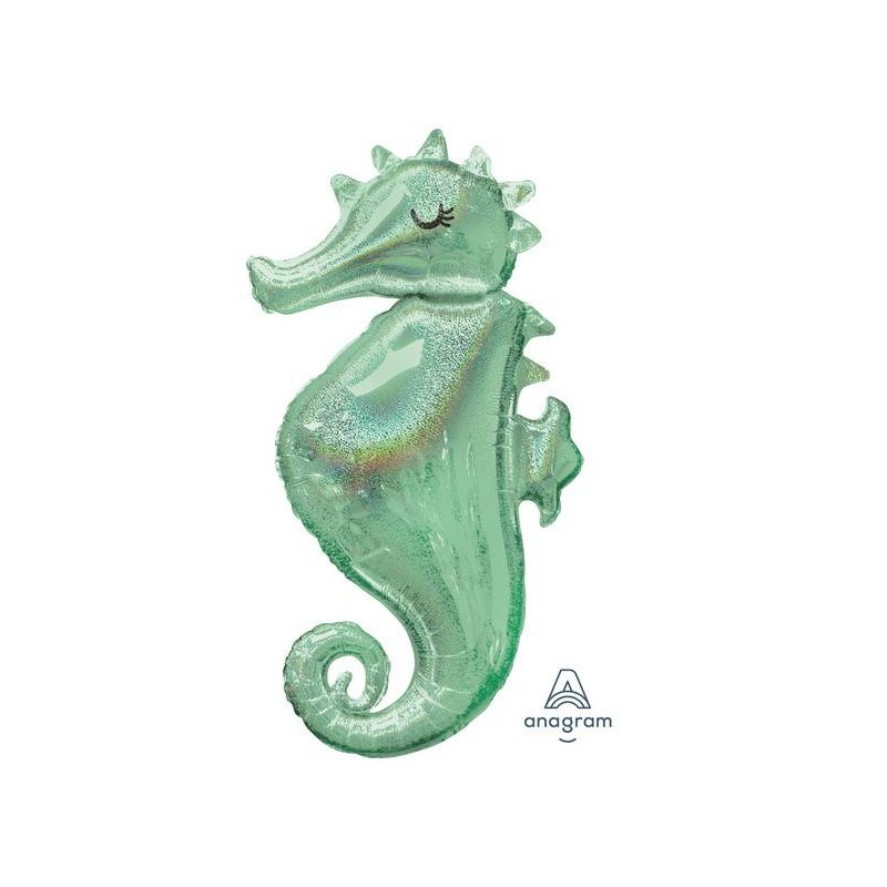 PALLONE MYLAR S/SHAPE CAVALLUCCIO WISHES 50x96cm OLOGRAFICO