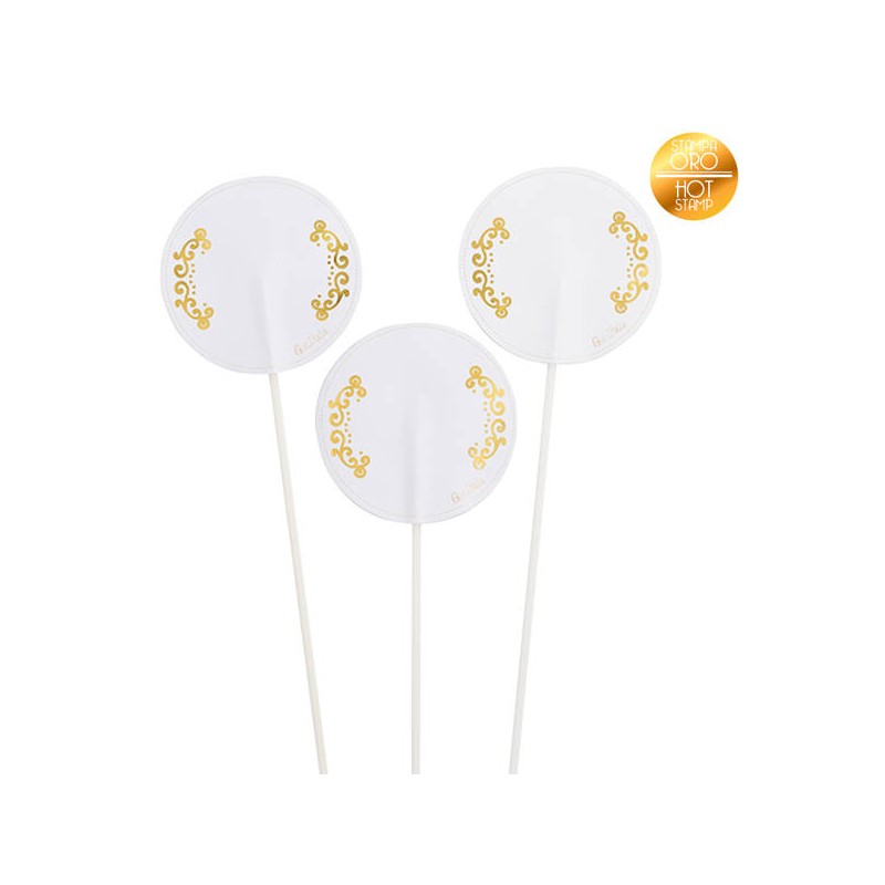 MAXI PICKS WEDDING SEGNAPOSTO SEGNAGUSTO STAMPA ORO 25cm