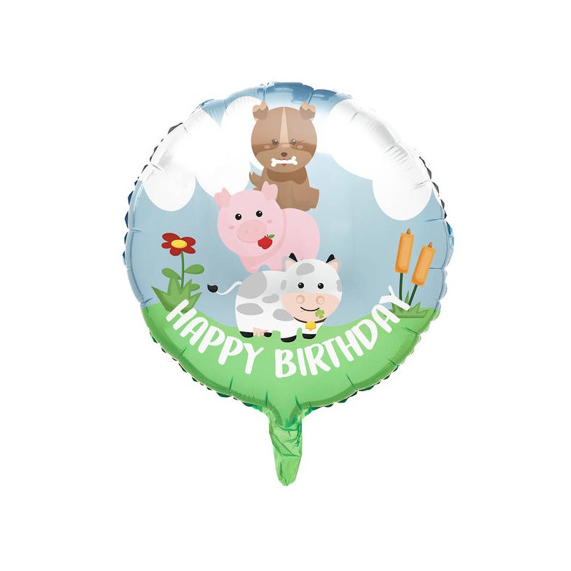 PALLONE MYLAR HAPPY FARM ø45cm