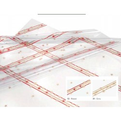 CELLOPHANE TRASPARENTE STELLINE ECRU 100x130cm 2 FOGLI