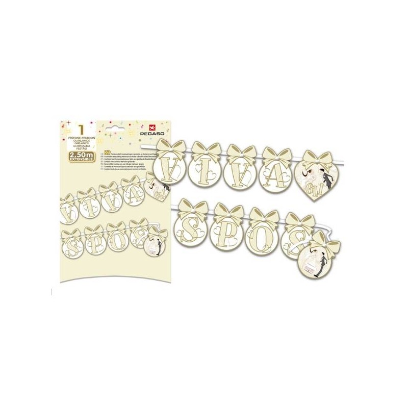 KIT FESTONE W GLI SPOSI 2,50mt