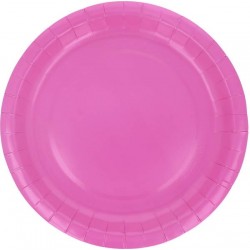 PIATTI PIANI CARTA BIODEGRADABILI 23cm FUCSIA 15pz