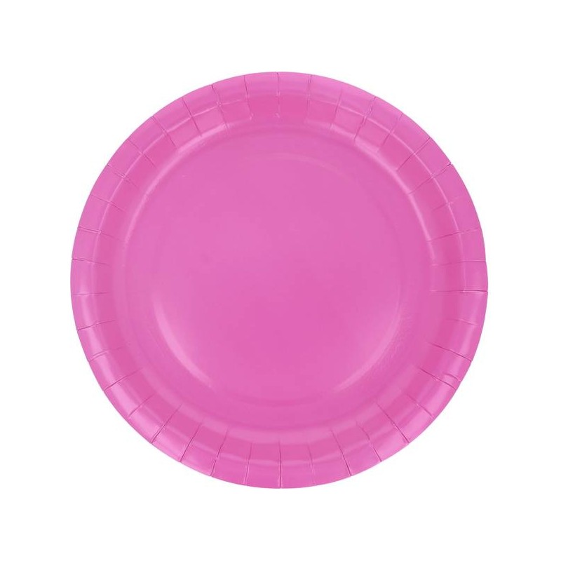 PIATTI PIANI CARTA BIODEGRADABILI 23cm FUCSIA 15pz