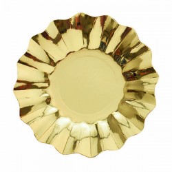 PIATTI PIANI ø21cm NEW SHAPE ORO 8pz