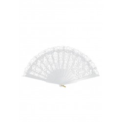 VENTAGLIO DI PIZZO BIANCO 45x25cm