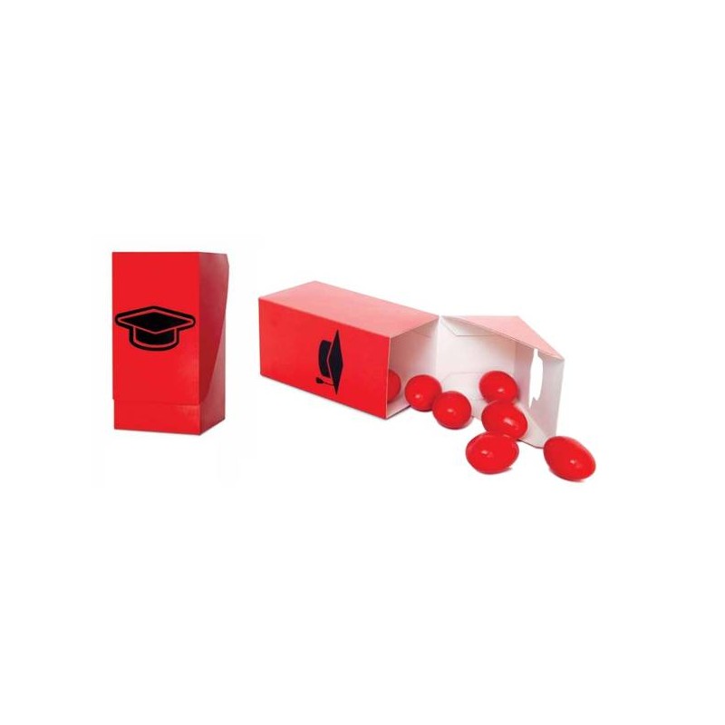 SCATOLA MON PETIT LAUREA 4x4x8,5cm ROSSO 10pz