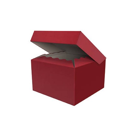 SCATOLA BAULETTO QUADRATELLA 25x25x15cm ROSSO LISCIO PORTATA 6kg