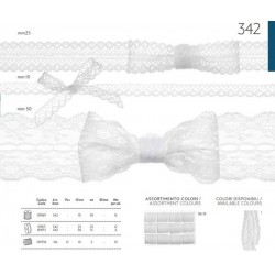 BOBINA NASTRO RICAMO 342 mm25x25mt 01-BIANCO