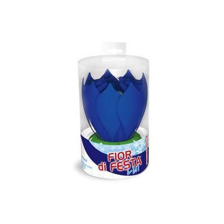 CANDELA FIOR DI FESTA LUI BLU