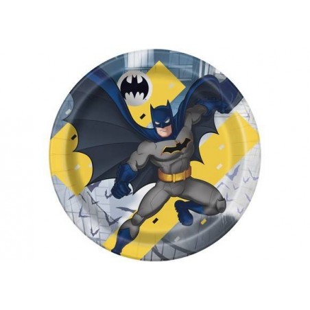 PIATTI PIANI CARTA ø23cm BATMAN 8pz