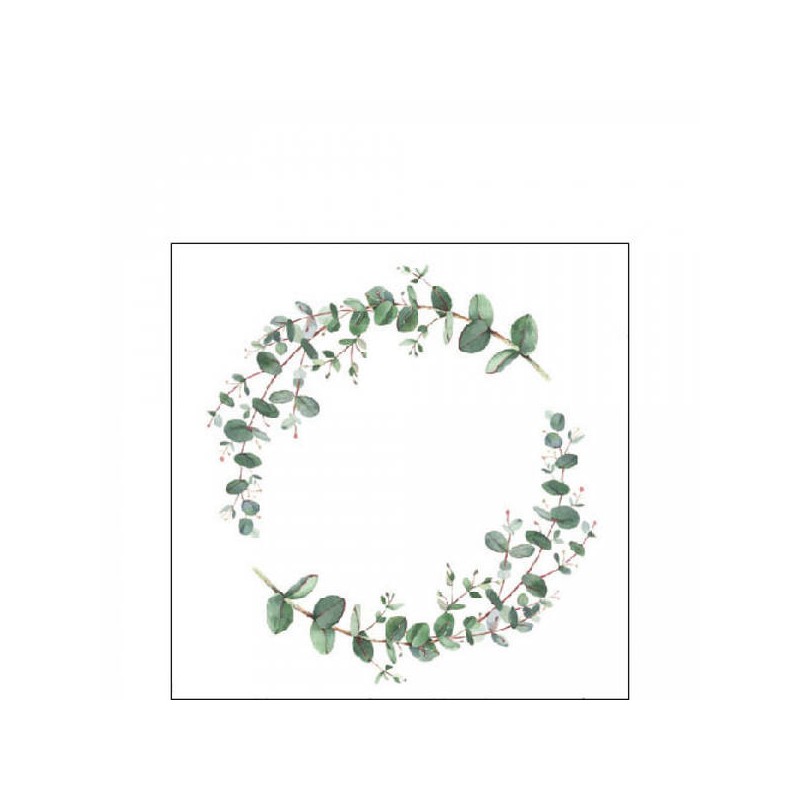 TOVAGLIOLI 25x25 CORONA EUCALIPTO 20pz