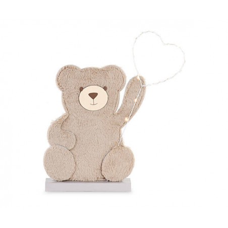 ORSETTO C/CUORE LED H.45cm