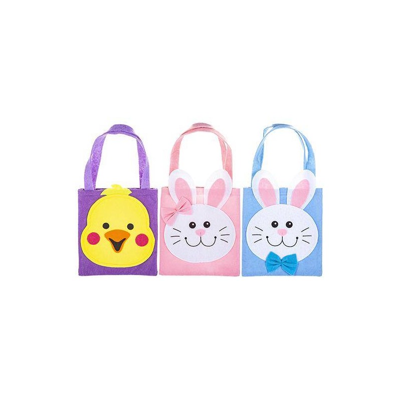 BORSETTE IN FELTRO COLORI E DISEGNI ASSORTITI PZ 1