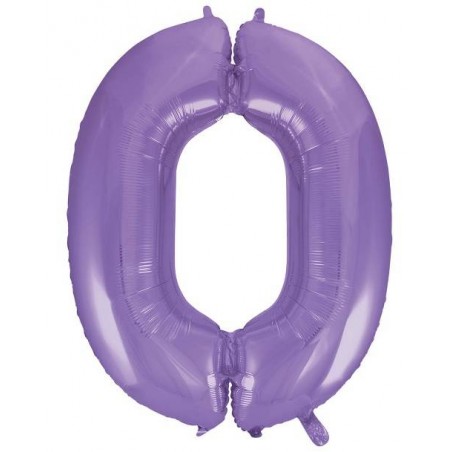 PALLONE NUMERO 0 MYLAR 102cm 40 VELVET LILLA