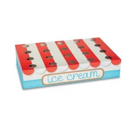 VASSOIO PER CONTENERE 20 SCATOLE CONI GELATO 37,5x25x7,5cm