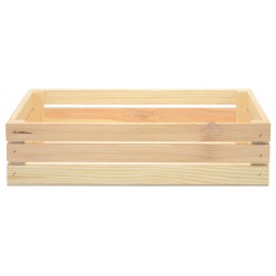 CASSETTA LEGNO EU NATURAL 3 LISTELLI 40x30x10cm CASL2683