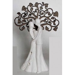 COPPIA SPOSI GRANDE C/ALBERO DELLA VITA LEGNO