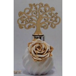 PROFUMATORE C/ALBERO VITA E ROSA BASE TONDA
