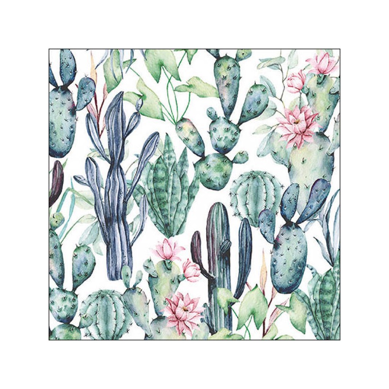 TOVAGLIOLI 33x33 CACTUS WATERCOLOUR 20pz