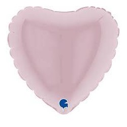 PALLONE MYLAR CUORE ROSA PASTELLO 4 10cm