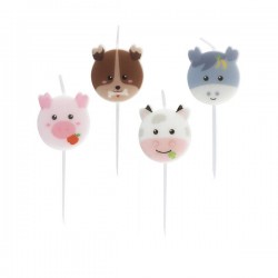 CANDELINE HAPPY FARM 8cm 4pz