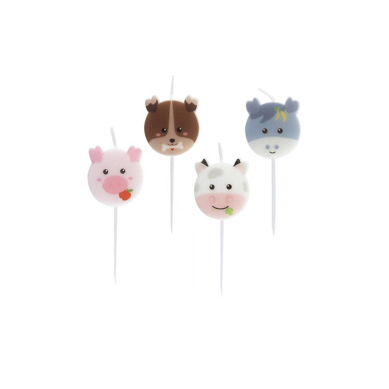 CANDELINE HAPPY FARM 8cm 4pz