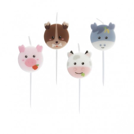 CANDELINE HAPPY FARM 8cm 4pz