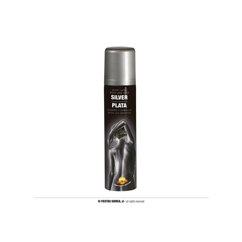 TRUCCO COLORANTE PER CORPO E CAPELLI SPRAY 75ml ARGENTO