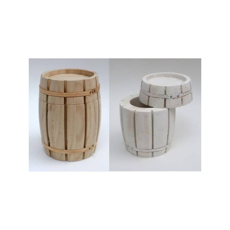 BOTTE IN LEGNO ø7x10cm NATURAL (APRIBILE PORTA VASO)