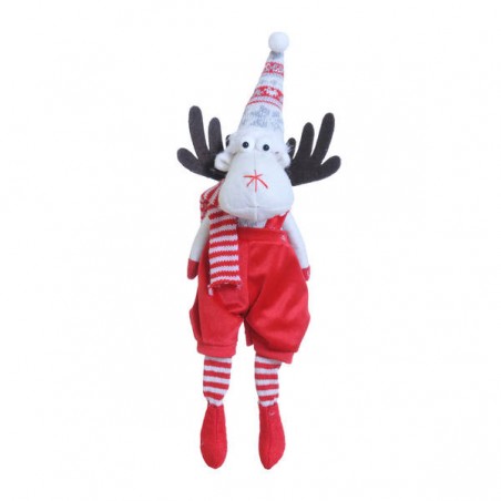 RENNA IN PELUCHE C/CAPPELLO H.40cm